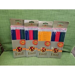 4 Packs Vintage Berol Eagle Pencils No 2 HB Unsharpened NOS Sealed 40 Total 1996